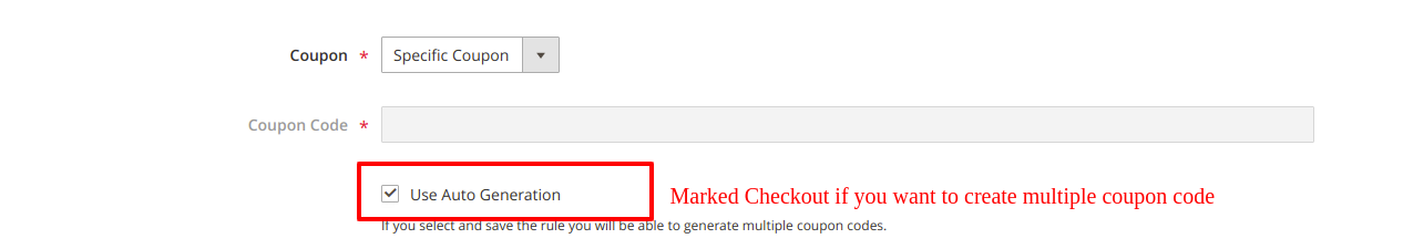 Auto generate Coupon